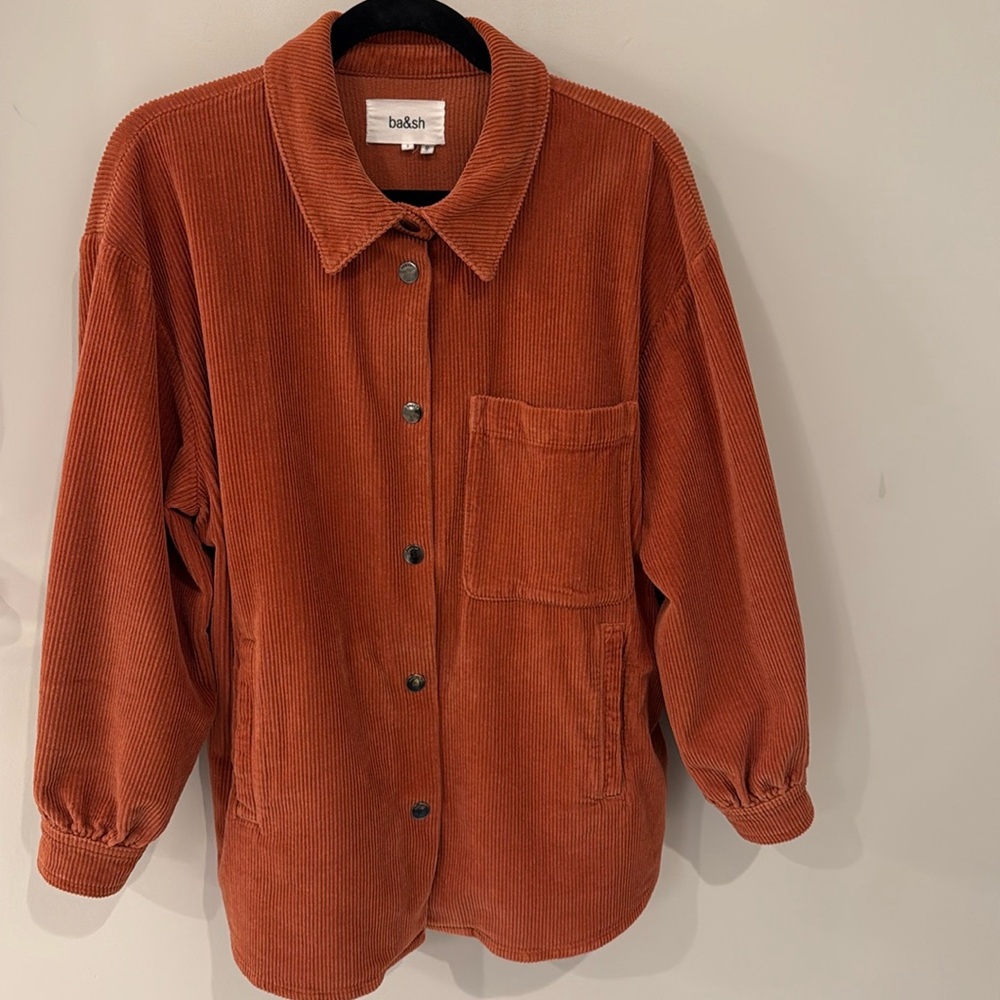 ba&sh Dana Shirt in size 2 (Medium), color brique